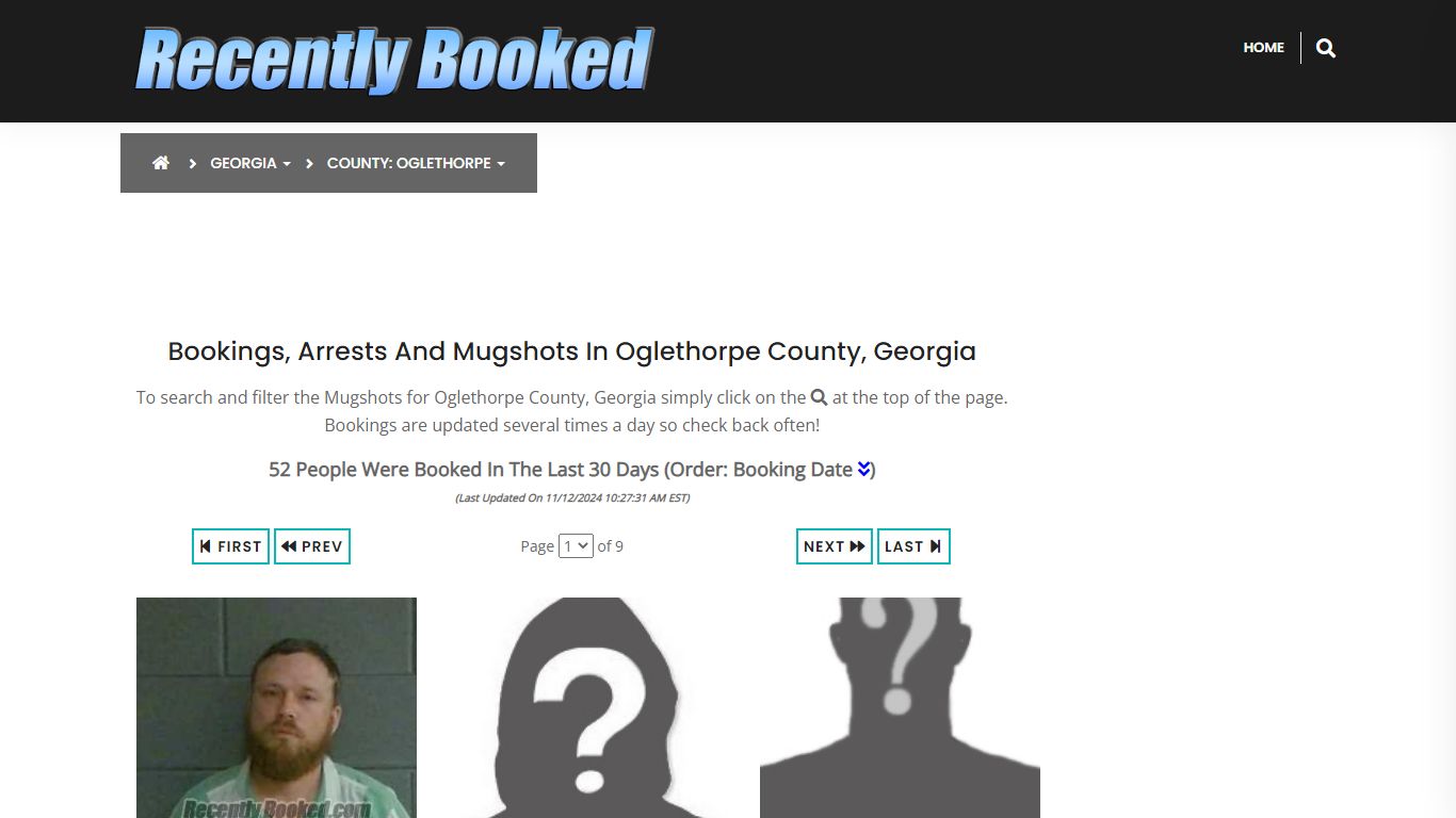 Bookings, Arrests and Mugshots in Oglethorpe County, Georgia