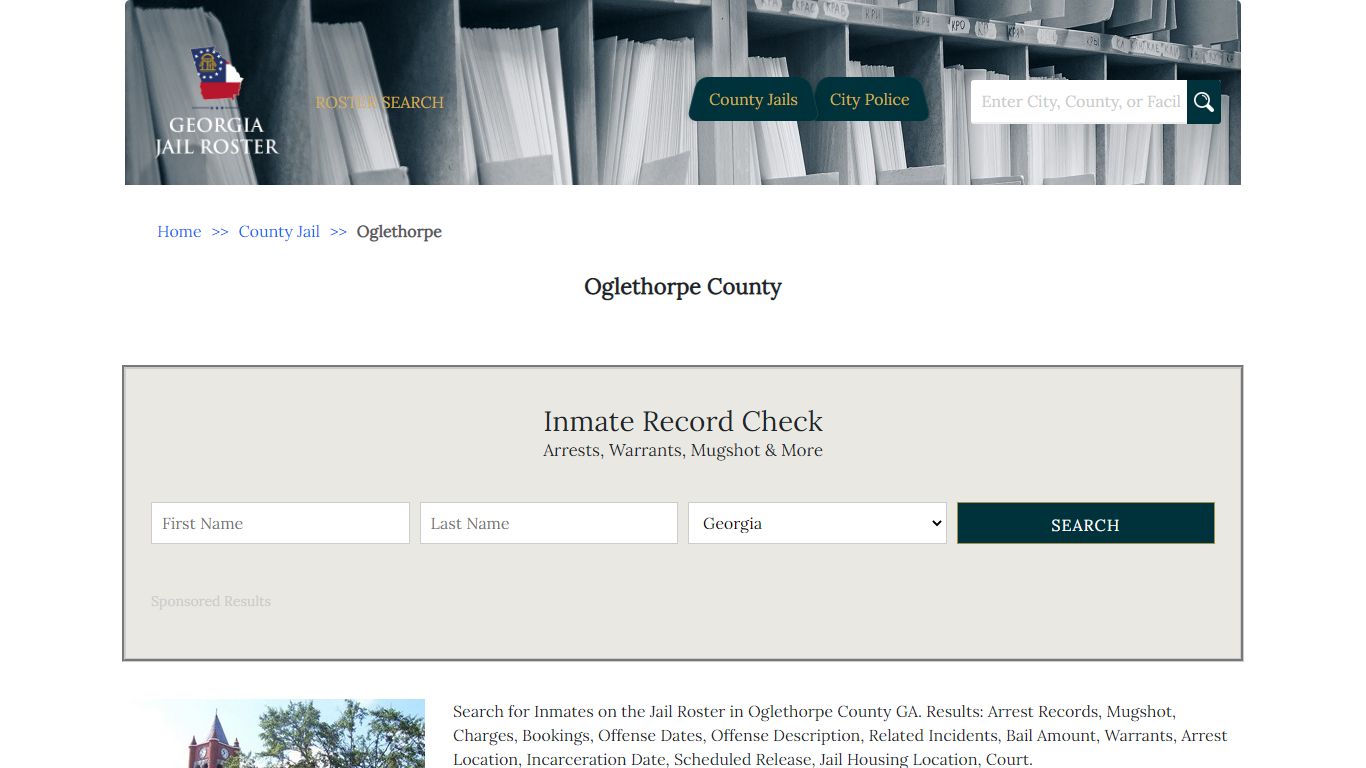 Oglethorpe County - Georgia Jail Inmate Search